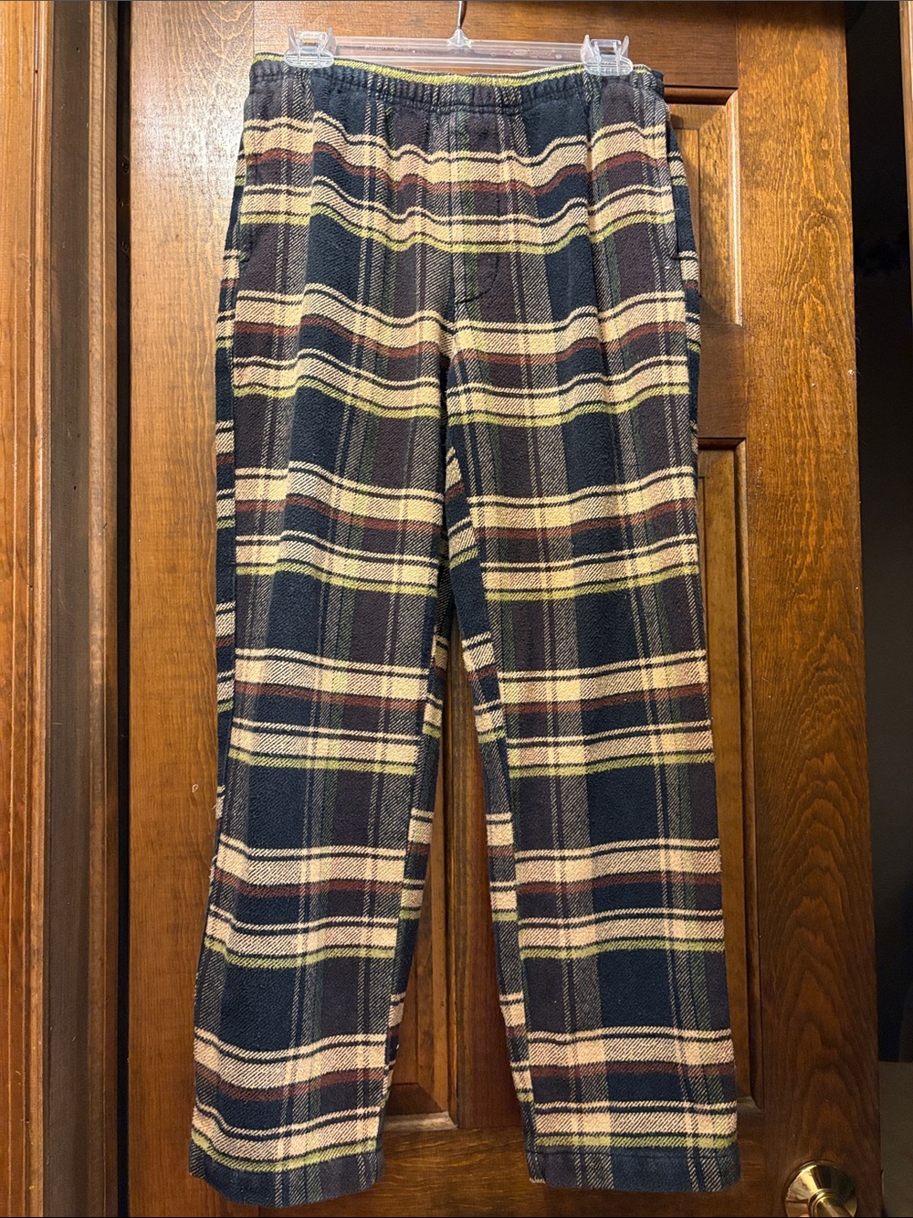 Urban Outfitters Thick Flannel Plaid Warm Pull On Lounge Pants w/ Pockets Mens s